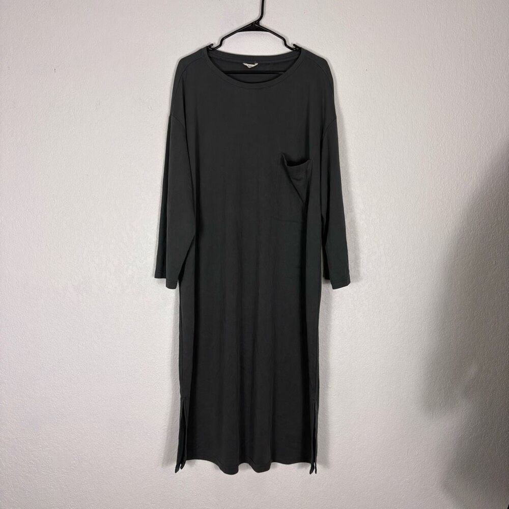 Nap Women's Grey‎ Long Sleeve Sleep Dress Gown Large